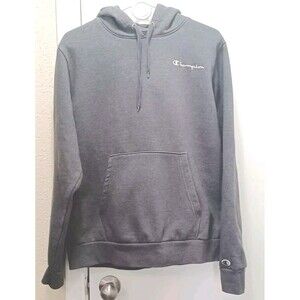Champion Men's Grey Hoodie  Pullover Sweatshirt - Size M